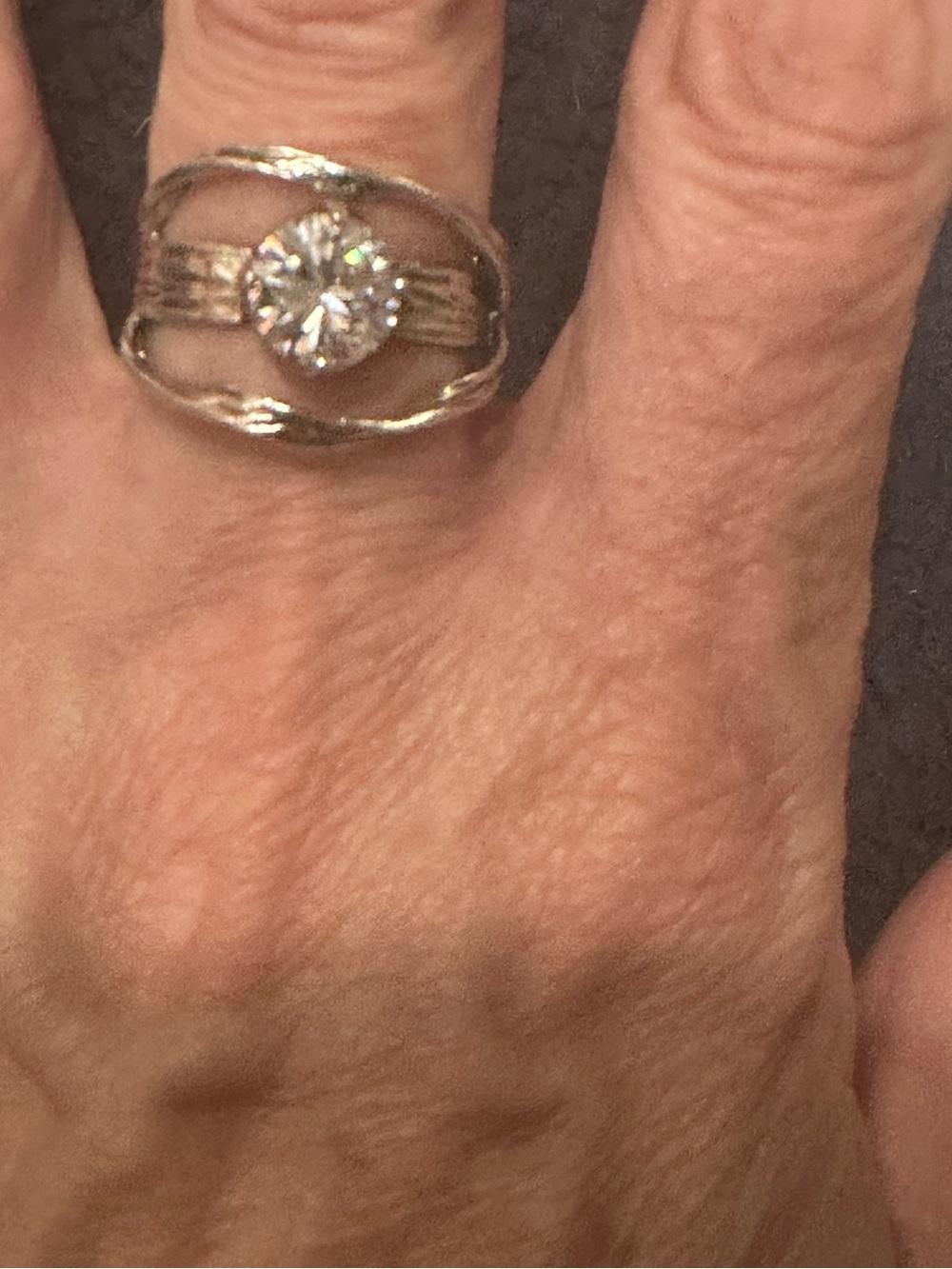 Vintage Silpada .925 Sterling Silver and Cz Ring sz 8 - Picture 2 of 14